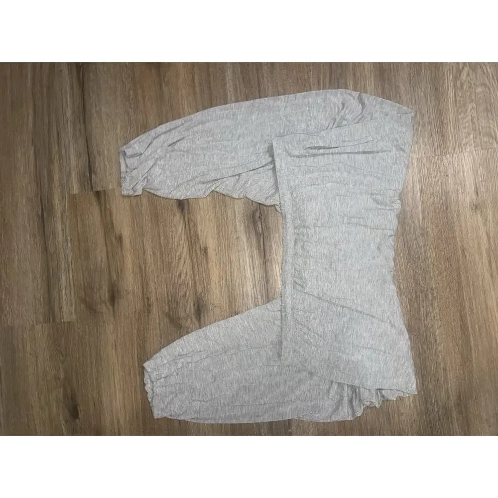 SOMA Heather Gray Knit Joggers Lounge Pants Pajama Sleepwear Women's L Large